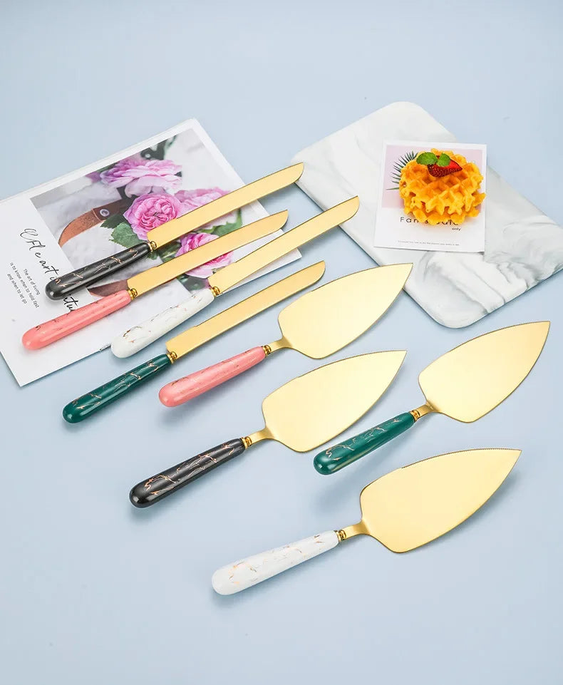 Edelstahl Kuchenschaufel – Keramikgriff, Luxuriöses Design