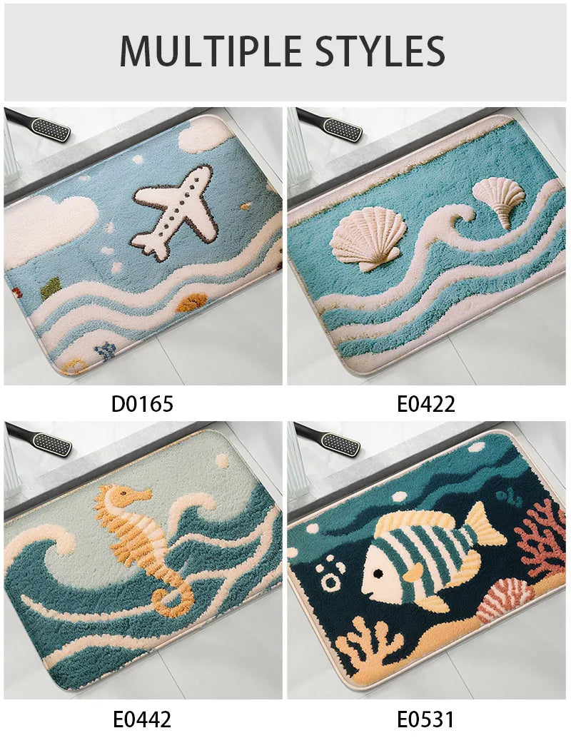 Anti-Rutsch Delfin Badematte – Modernes Gummidesign 40x60cm