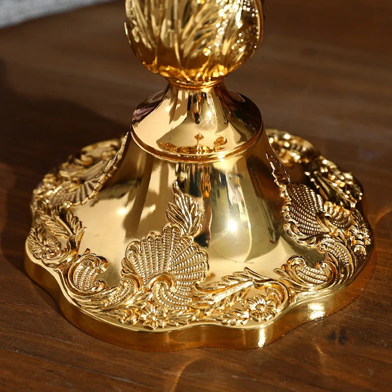 Kerzenhalter Retro Gold – Elegantes Metall 42 CM