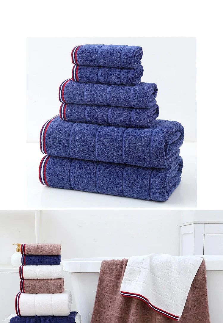 Luxuriöses, 6-teiliges Handtuchset aus 100% Baumwolle in diversen Farben