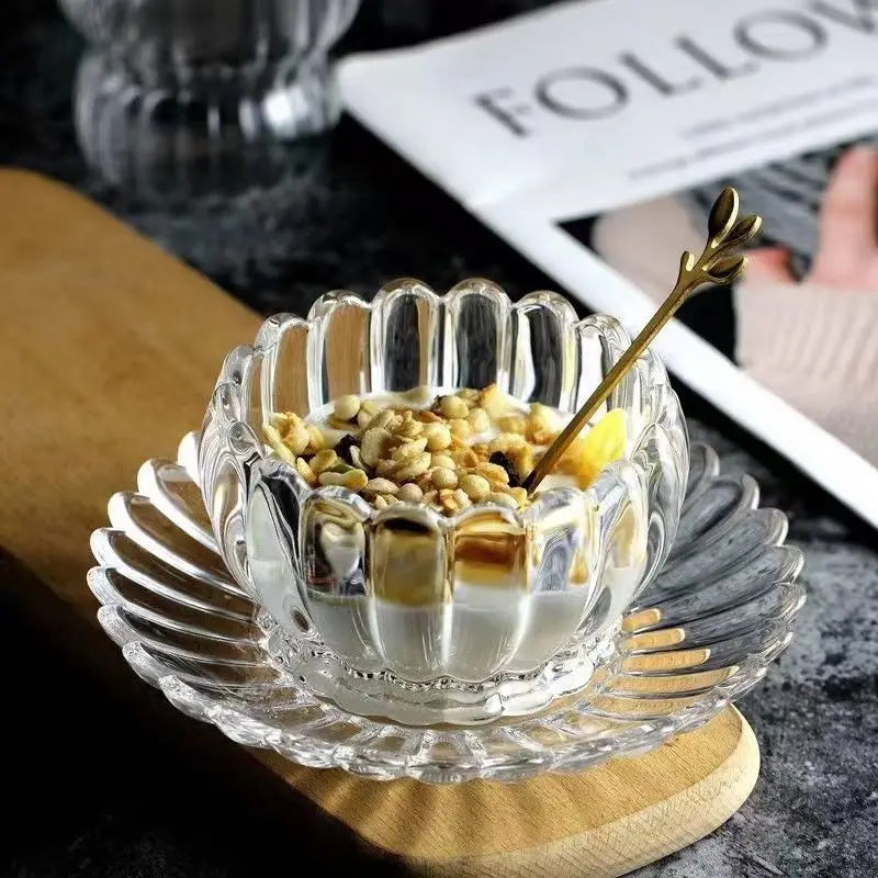 Lotus-Schalen – Glas Blumendesign – Geschirr