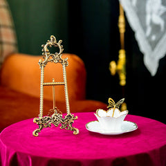 Vintage Plakettenhalter aus Zinklegierung, 13.5x16x29 cm