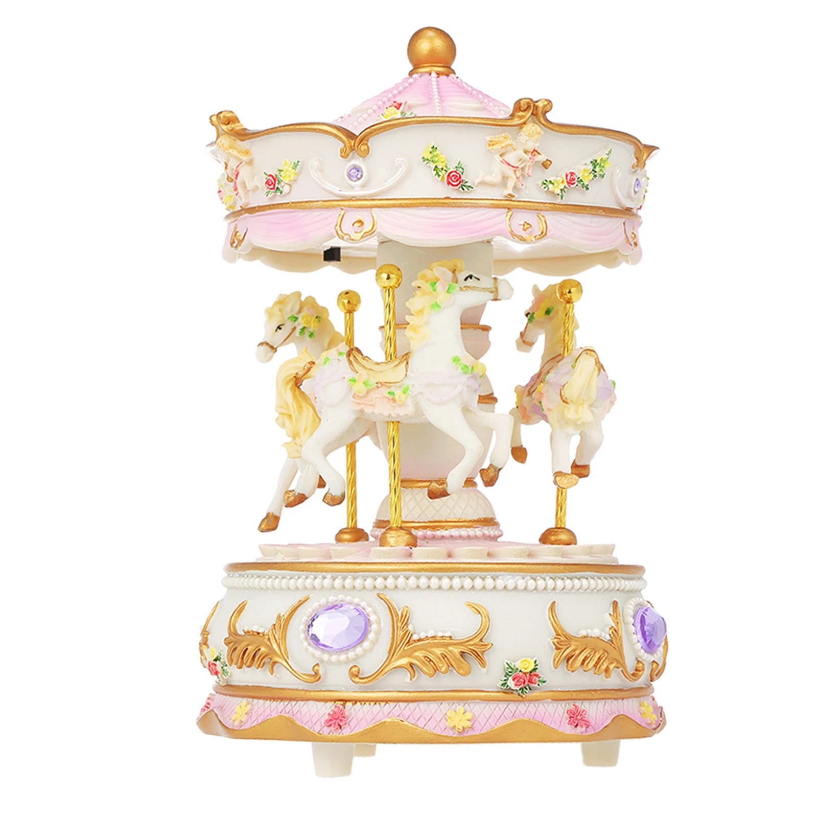 Karussell Spieluhr – LED Harz 17x10.5cm