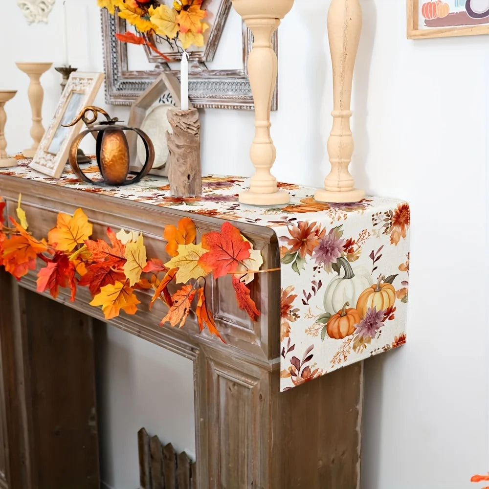 Herbstlicher Kürbisläufer - 100% Polyester - Multi-grösse