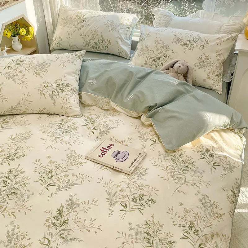 Florale Bettwäsche – Moderne Mikrofaser – Queen Grösse