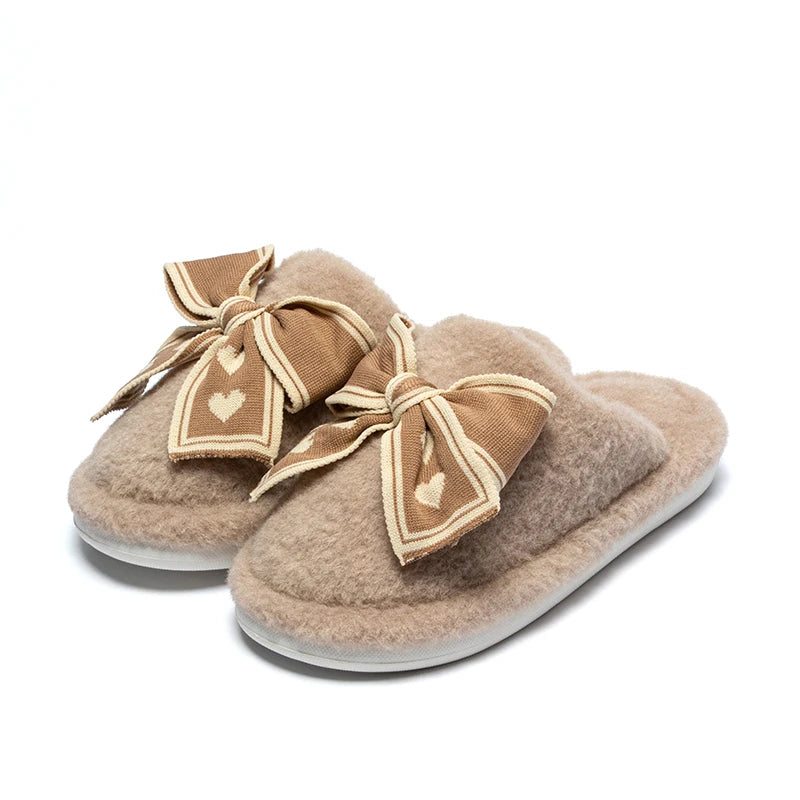 Damen Baumwoll Hausschuhe – Plüsch Komfort – Winter Innen