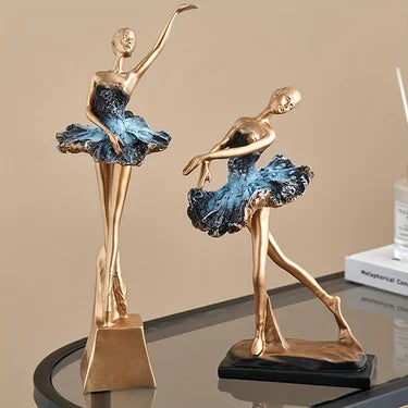 Ballettmädchen Statue – Moderne Harzdeko
