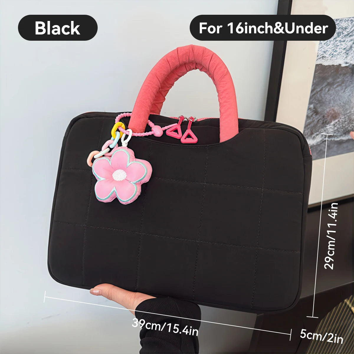 Laptop-Hülle – Polyester Karo – 14/16 Zoll Optionen