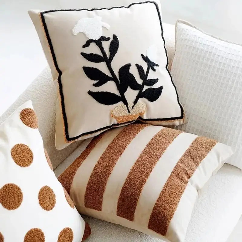 Nordisch Bestickter Kissenbezug – 45x45cm Sofa