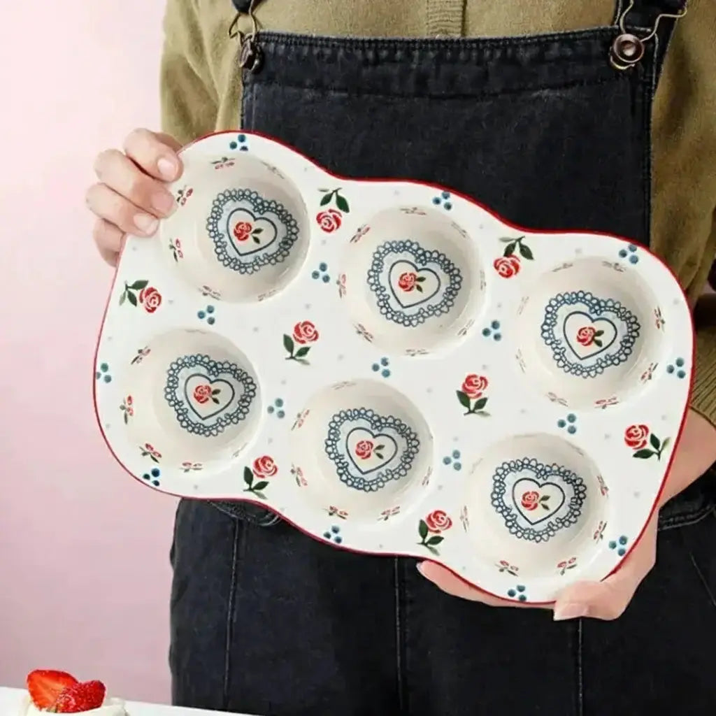 Keramik-Eierhalter – Nordic Kirschen – 30x19x4cm