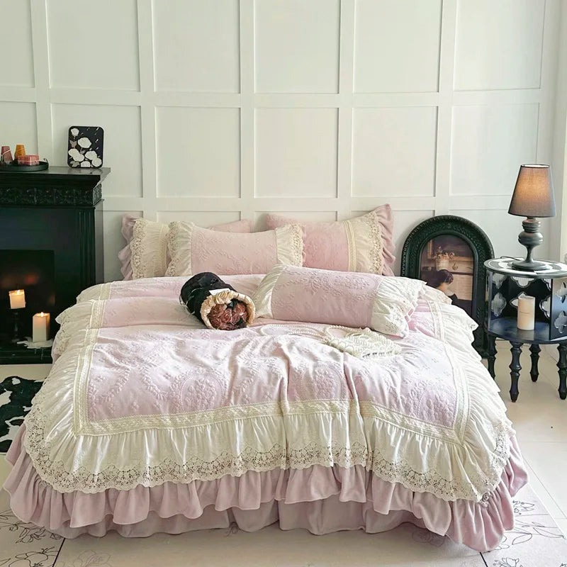 Französischer Prinzessin Samt Bettwäsche – Vintage Charme