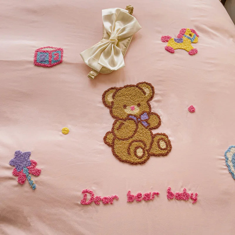 Niedliches Baumwoll-Bettwäsche-Set – Cartoon-Stil – Für Kinder 1.5m/1.8m/2.0m