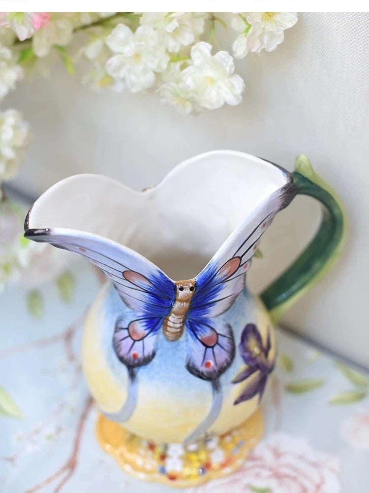 Hängende Keramikvase – Pastoralstil – Organisches Material