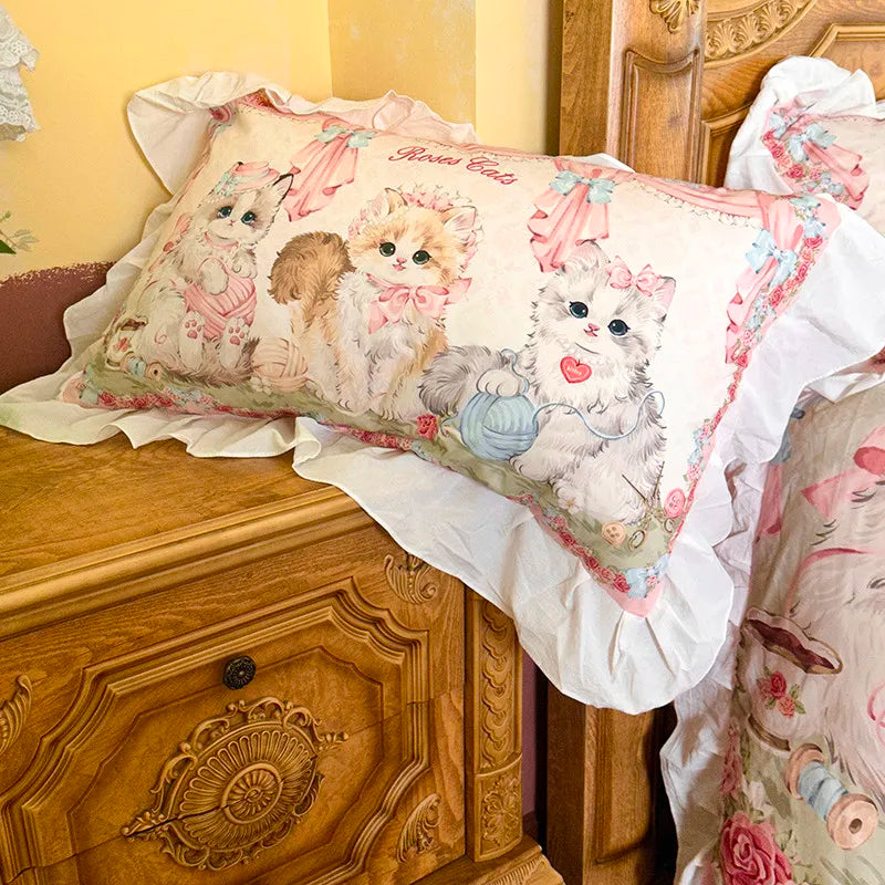 Baumwoll-Bettwäsche – Prinzessin-Stil – Twin, Queen, Double