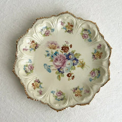 Speiseteller – Vintage Keramik – Blumenmuster 20,5cm