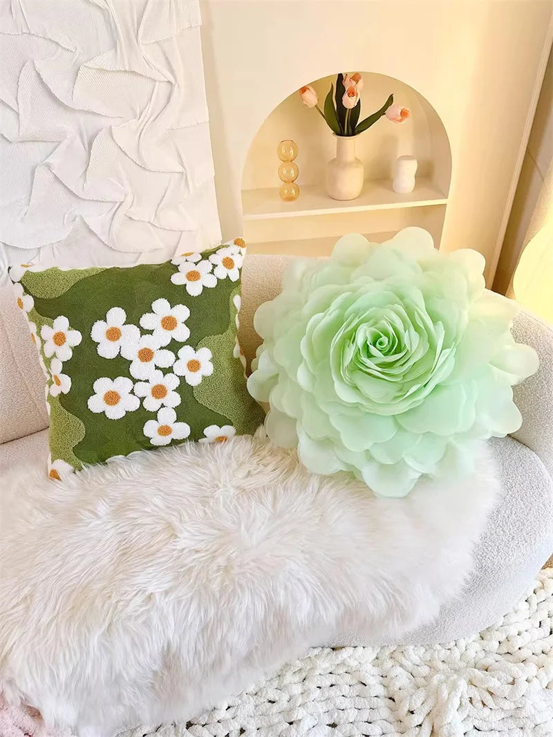 Kissenbezug – Nordisch Moosgrün – 30x50cm, Handgefertigt