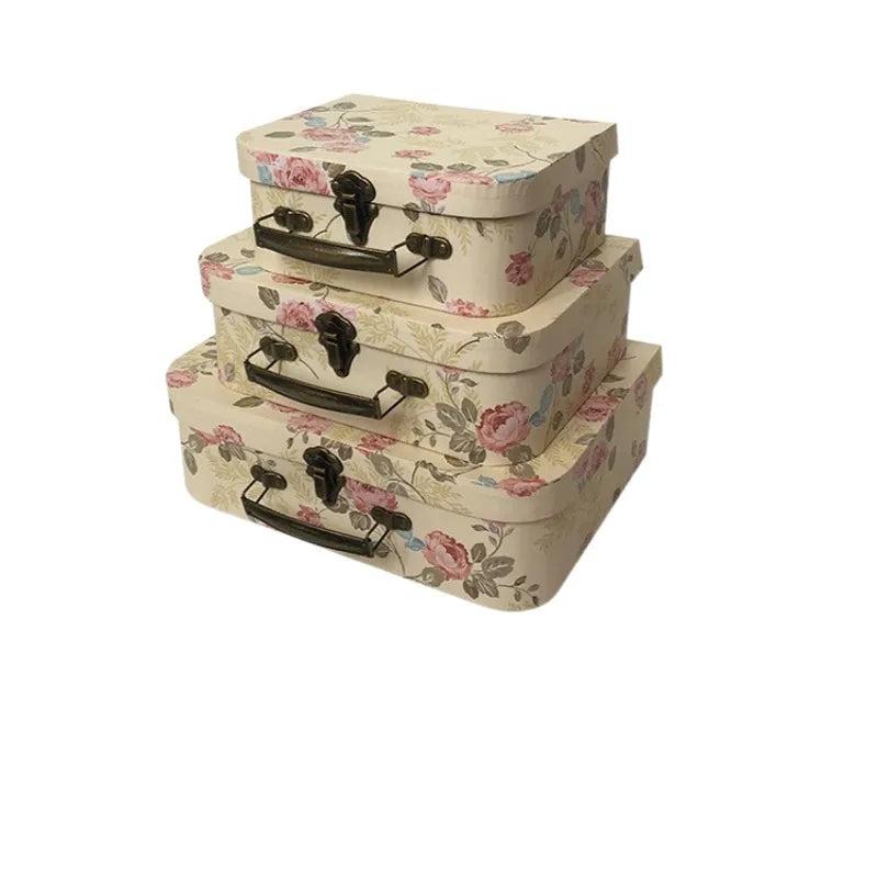 Geschenkbox Set – Vintage Karton Design – 3 Grössen