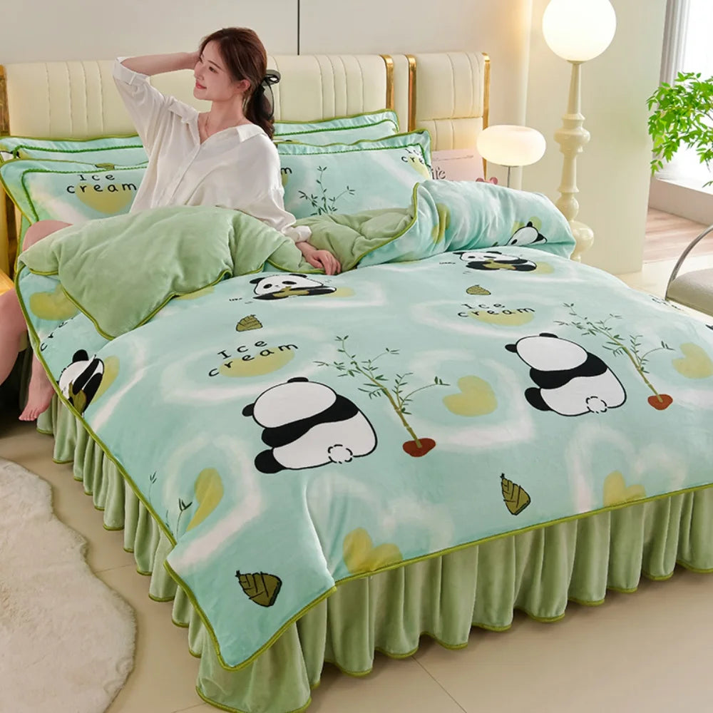 Milchvelours Bettset – Luxuriöses Fleece – Verschiedene Grössen