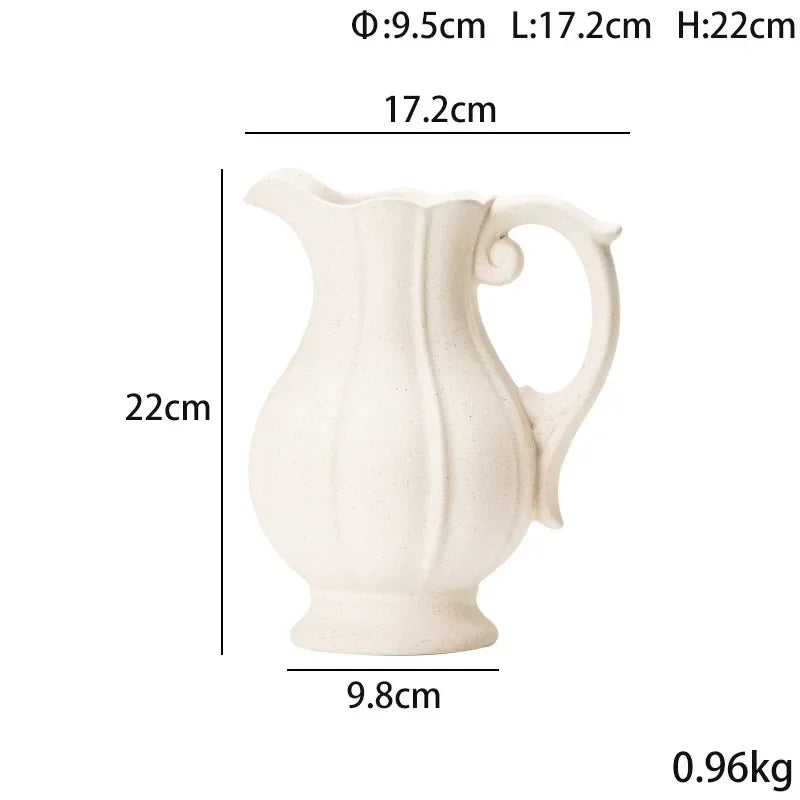 Nordische Keramikvase – Modernes Weiss Porzellan Kunst