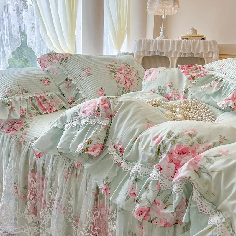 Bettbezug Set – Koreanischer Prinzessinnenstil – 100% Baumwolle