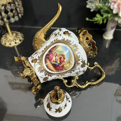 Europäisches Teeservice – Goldplattiertes Porzellan – Luxusdesign