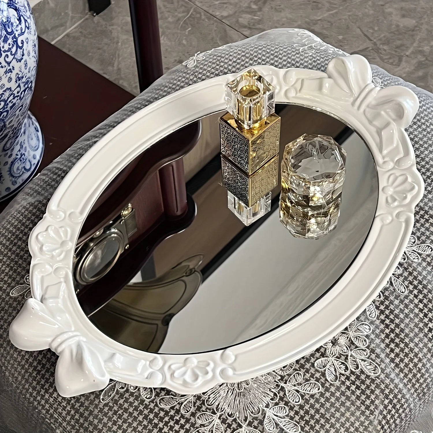 Vintage Hauchdünne Tablett – Europäisches Design – 41x28cm