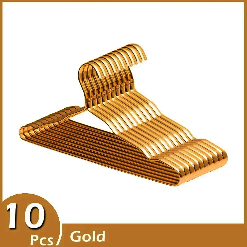 Aluminium-Kleiderhaken – Metall Antirutsch Design - 10er Set