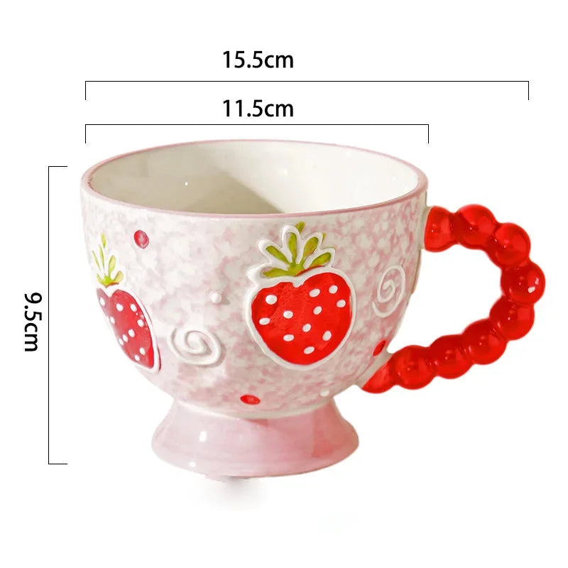 Handbemalte Keramiktassen – Süss & Grosse Kapazität