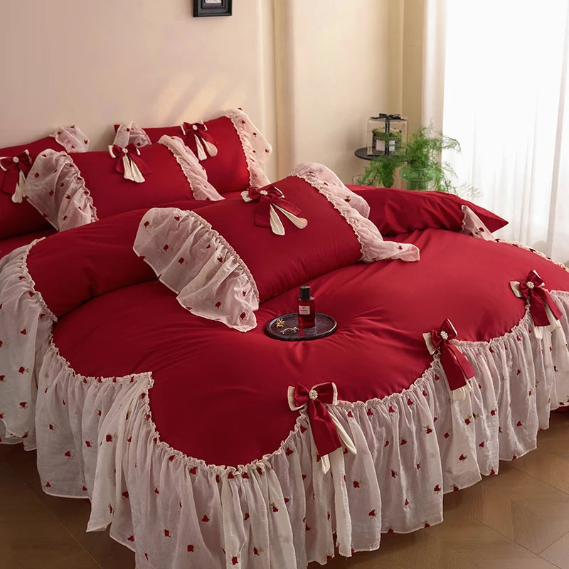 Luxus Baumwollbettwäsche - Prinzessinnenstil - King Grösse