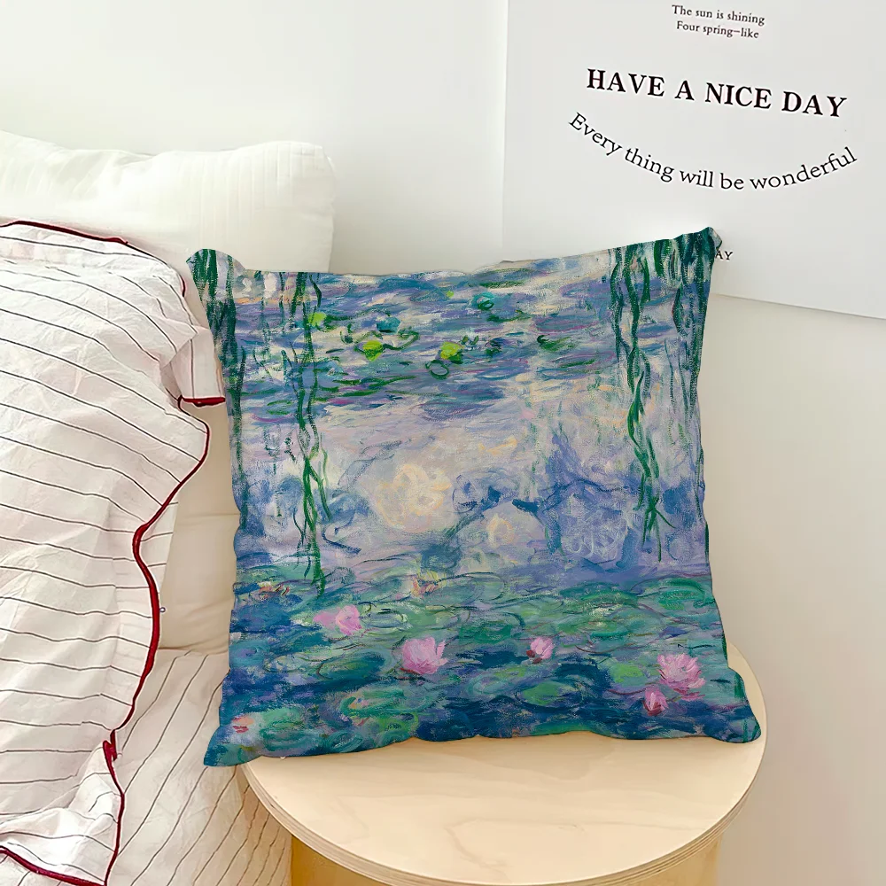 Wasserlilien Kissen – Kunst Design 45x45CM