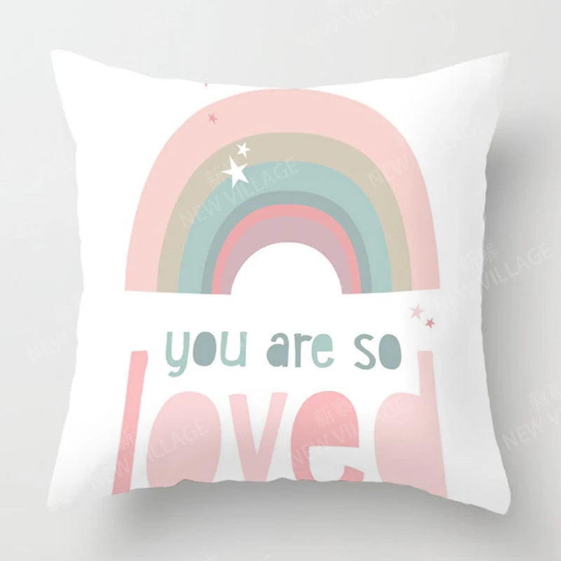 Boho Kissenbezug aus Plüsch mit geometrischem Muster in verschiedenen Grössen