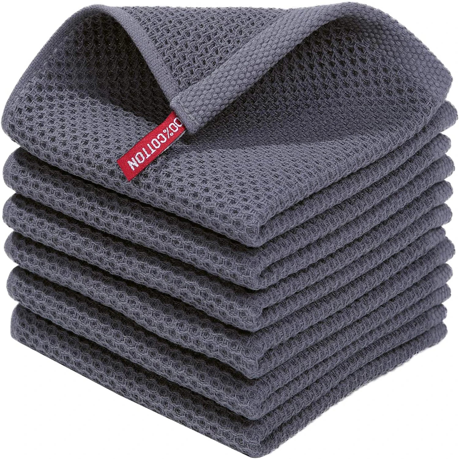Reines Baumwoll-Küchentuchset – Waffelstruktur – 30x30cm
