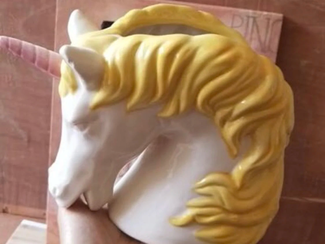 Nordische Einhorn-Vase – Keramik Vintage Stil – Wohndeko