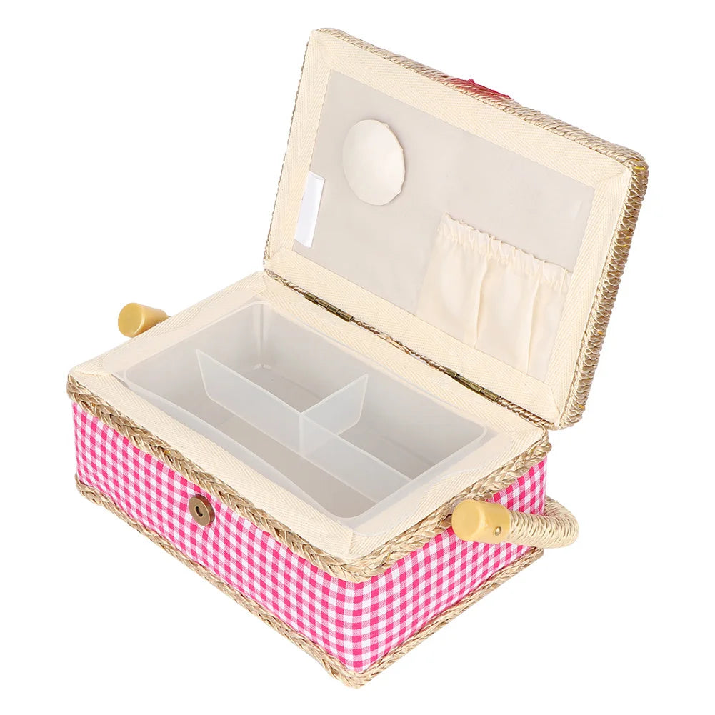 Nähkorb – Blumendesign – 19x13x10cm Handgemacht