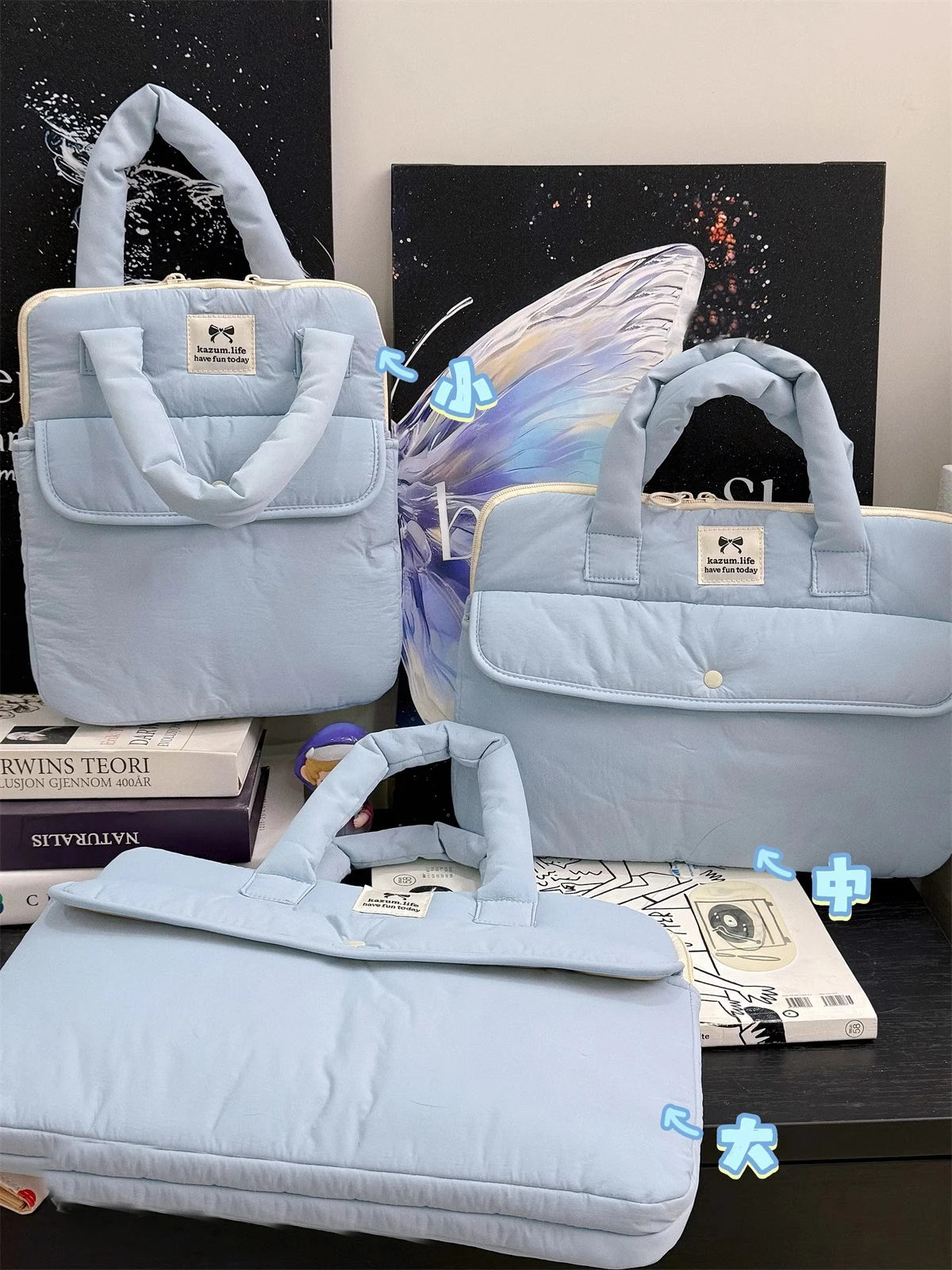 Stilvolle Polyester-Laptop-Tasche – Solides Design – Unisex