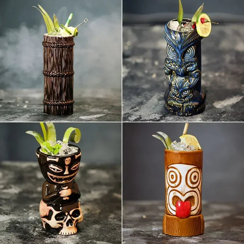 Keramische Tiki-Becher – Amerikanisch Handgemacht – 201-700ml