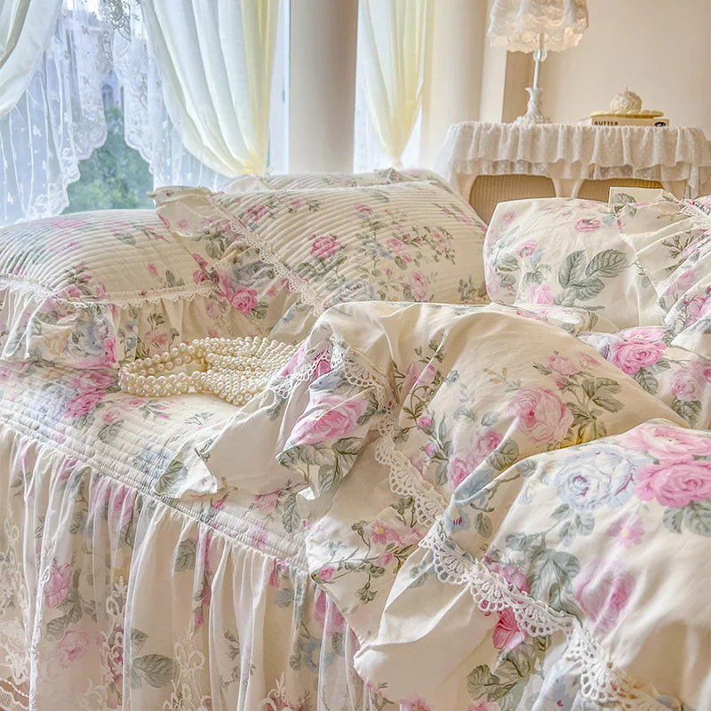 Bettbezug Set – Koreanischer Prinzessinnenstil – 100% Baumwolle