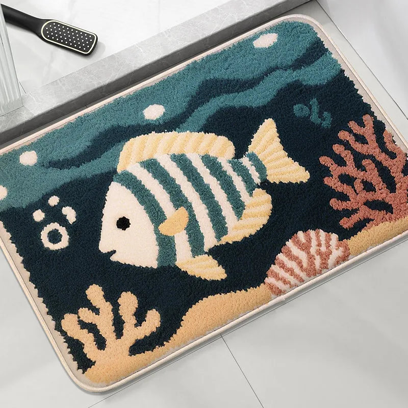 Anti-Rutsch Delfin Badematte – Modernes Gummidesign 40x60cm