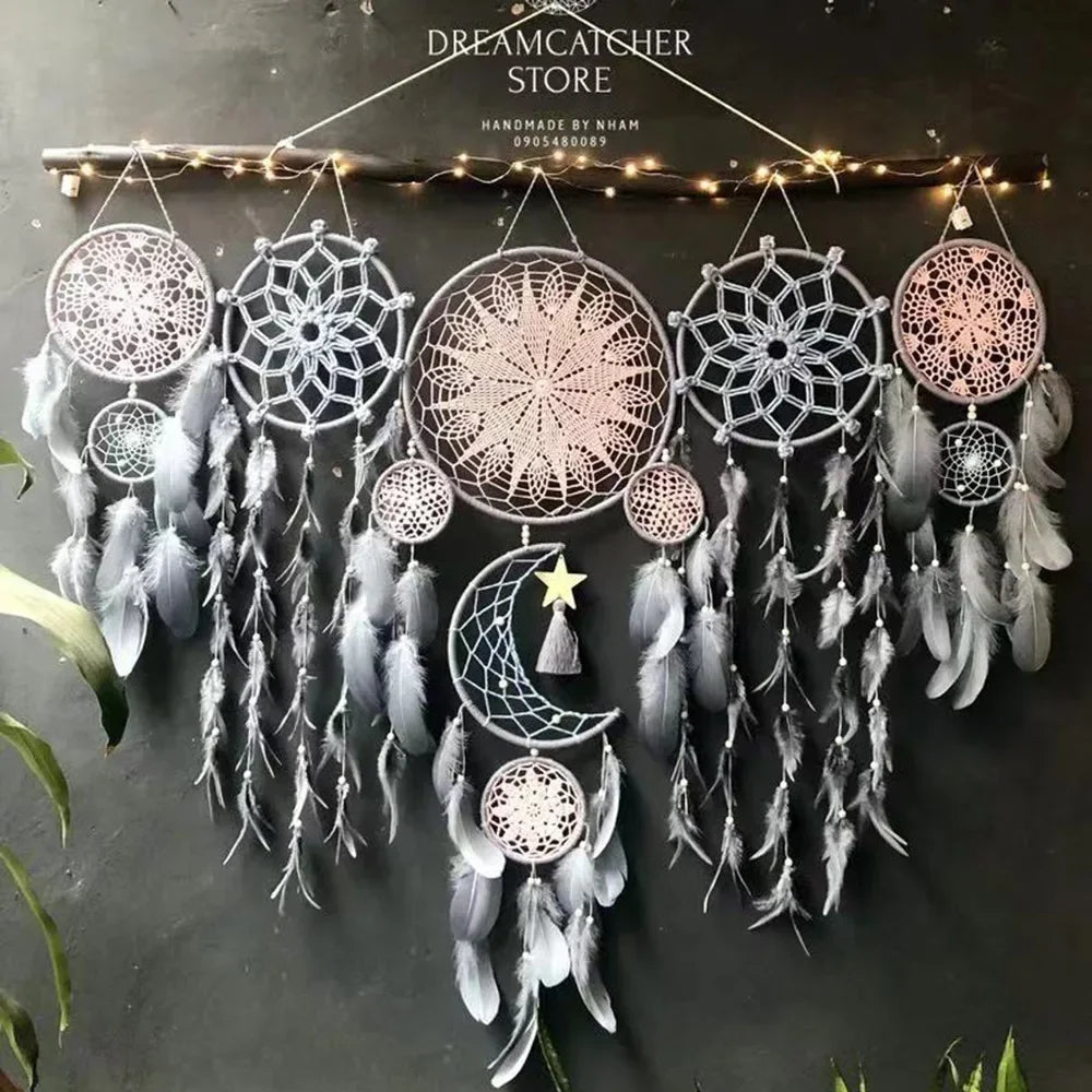 Boho Makramee Traumfänger Set – Textil Deko 5-teilig