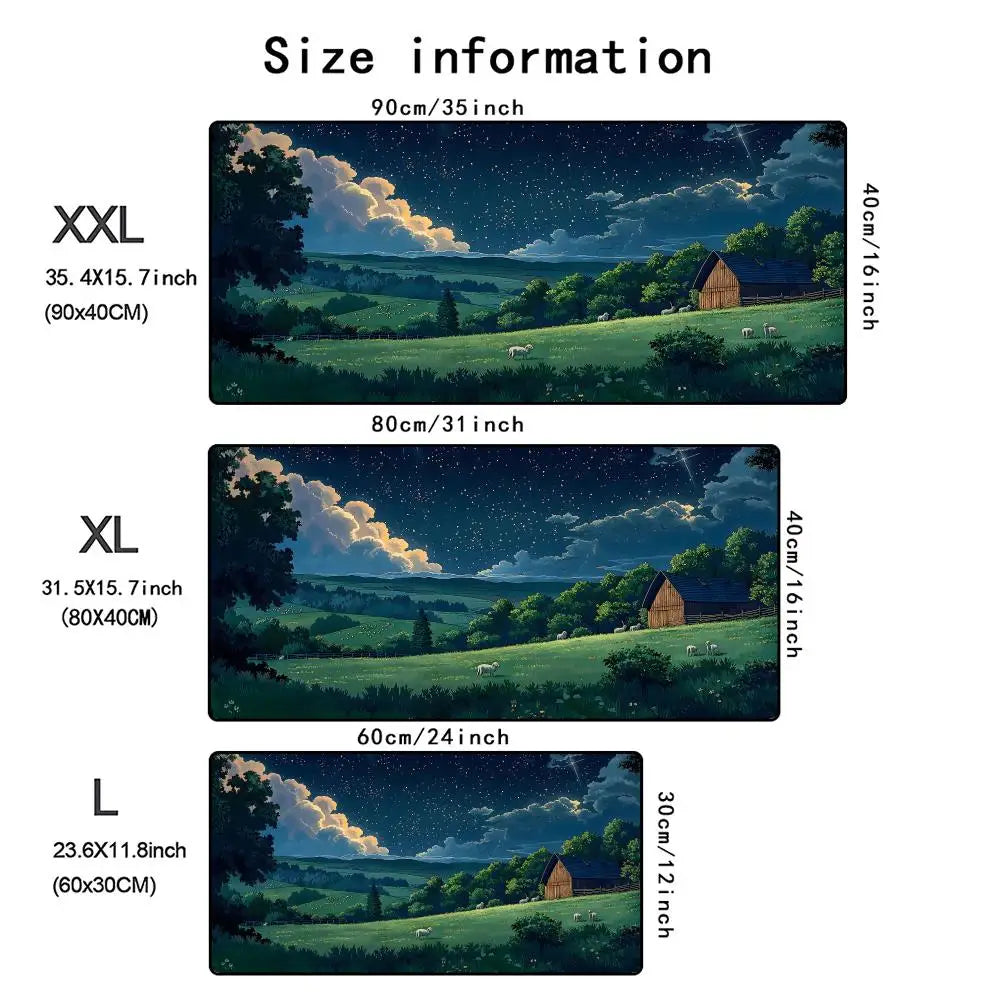 XXL Mauspad – Gummi & Stoff – Rutschfeste Bürounterlage