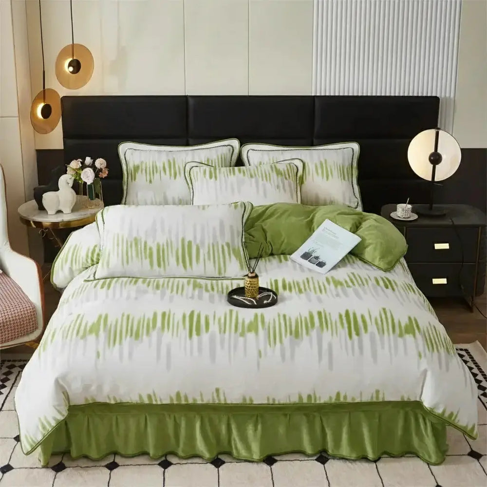 Luxus Fleece Bettwäsche in Champagner Grau, Queen-Grösse, für schlafzimmer