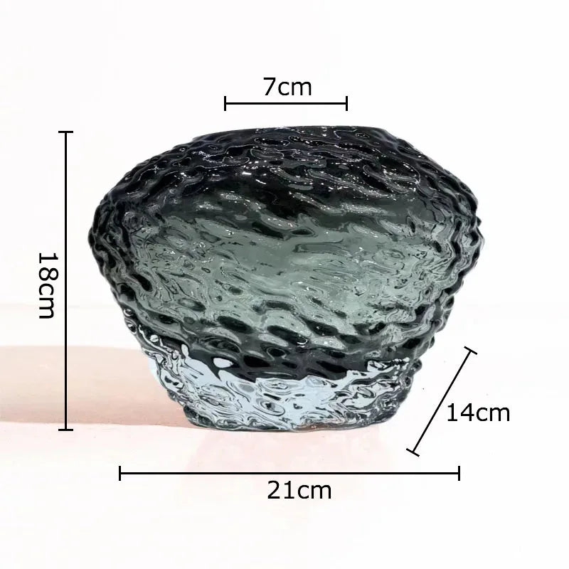 Bernstein Glasvase – Modernes Design – Tischdeko