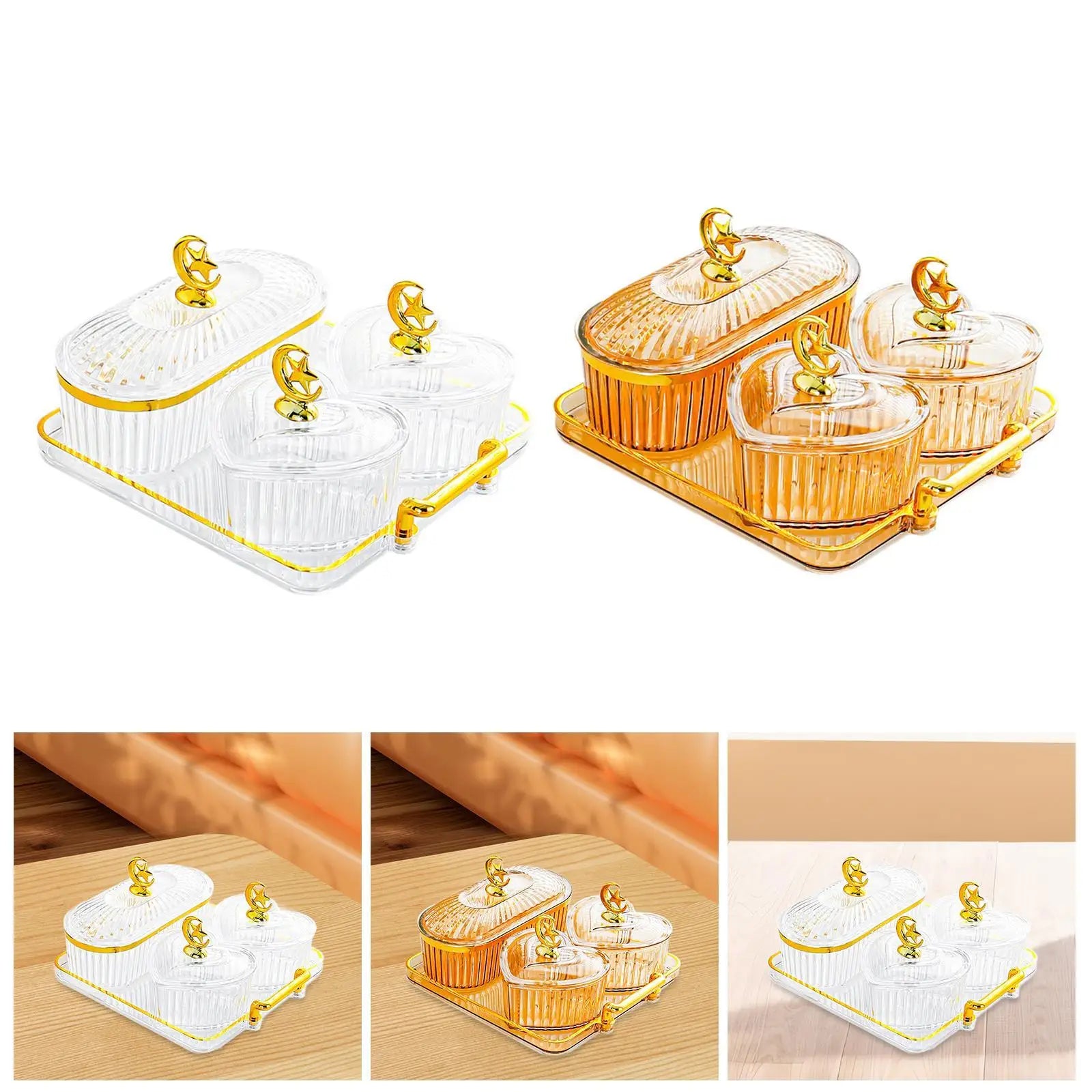 Früchte & Nüsse Schale – Robustes Design – Mehrfachunterteilungen