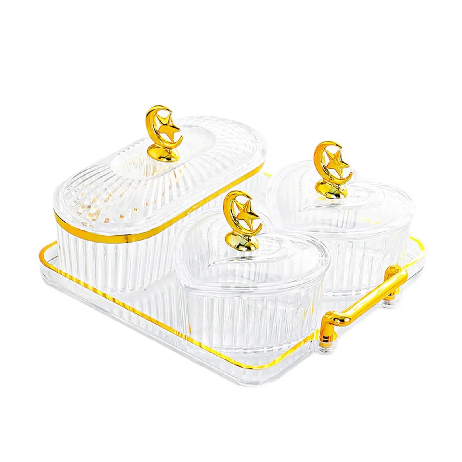 Früchte & Nüsse Schale – Robustes Design – Mehrfachunterteilungen