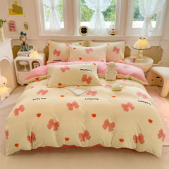 Velours-Bettbezug – Japan Stil Uni