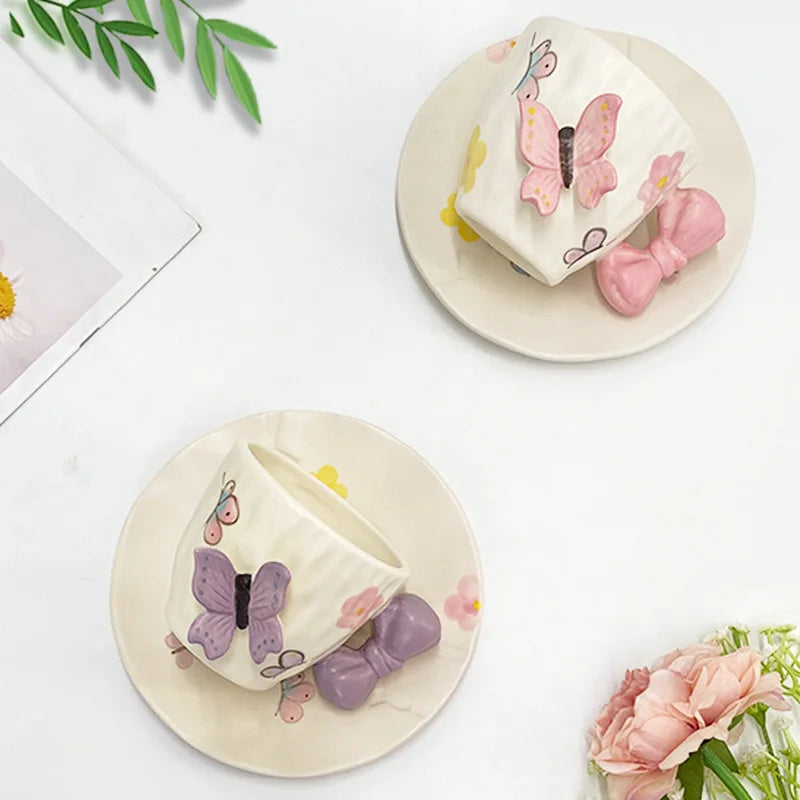 Keramik Kaffeetasse – Schleifendesign – 200ml