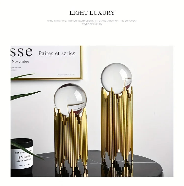 Nordic Style Metallornamente – Eisen & Glas Deko-Element