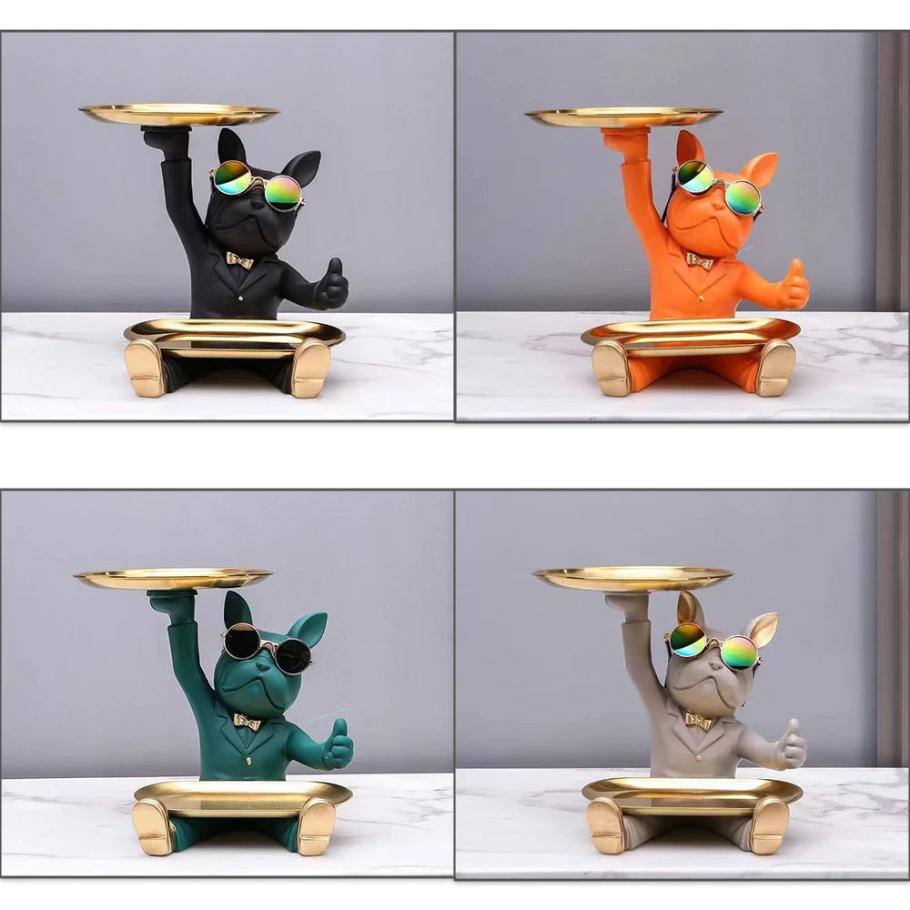 Bulldog Aufbewahrung – Resin Design für Schreibtisch