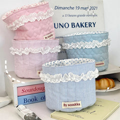 Koreanischer gesteppter Aufbewahrungskorb – Polyester Multifunktion