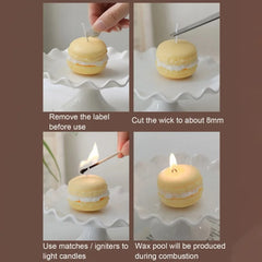Duftkerze – Handgefertigte Macaron-Art – 4x5 cm